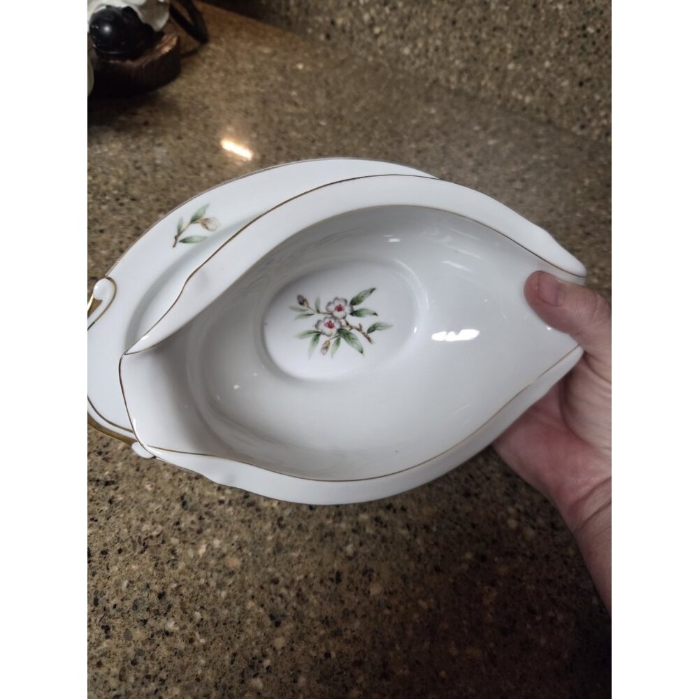 SeYei Gravy Boat Wild Cherry Pattern Fine China Japan Se Yei 1958 - Picture 10 of 13